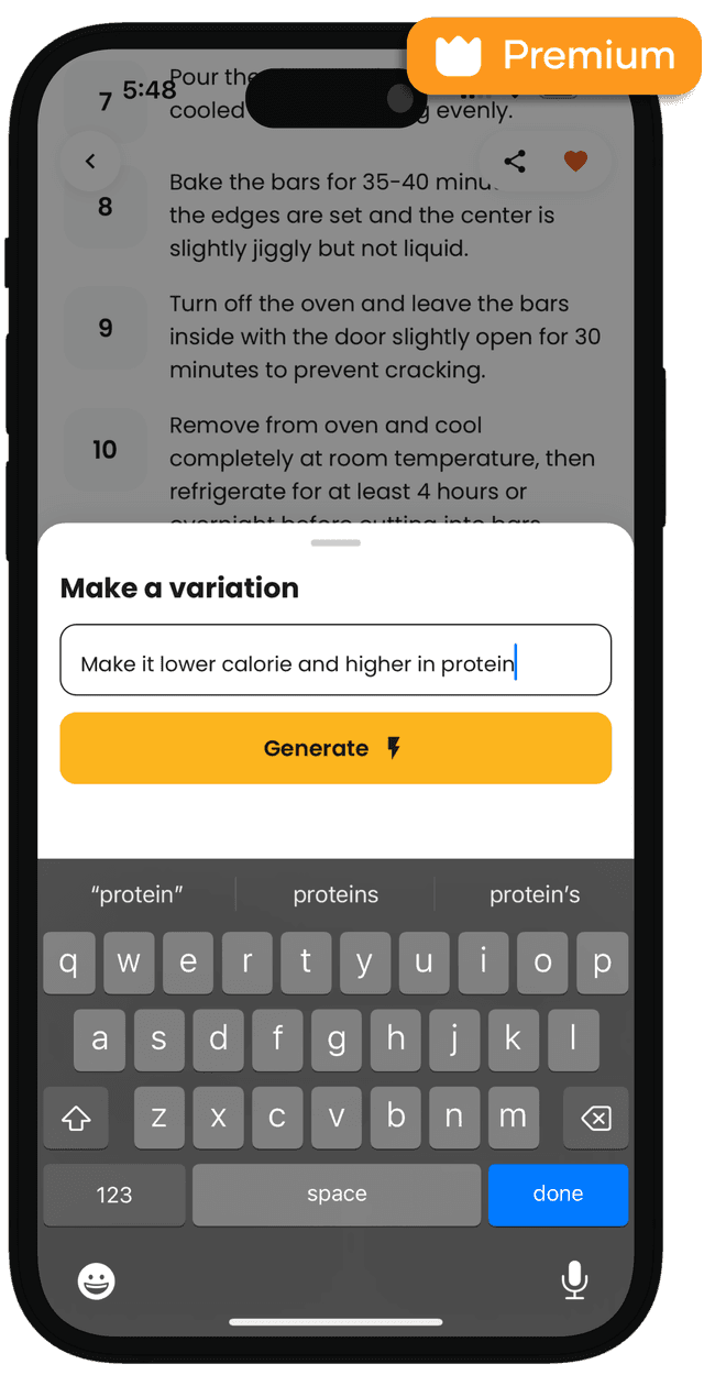 Remix any dish with Make a Variation