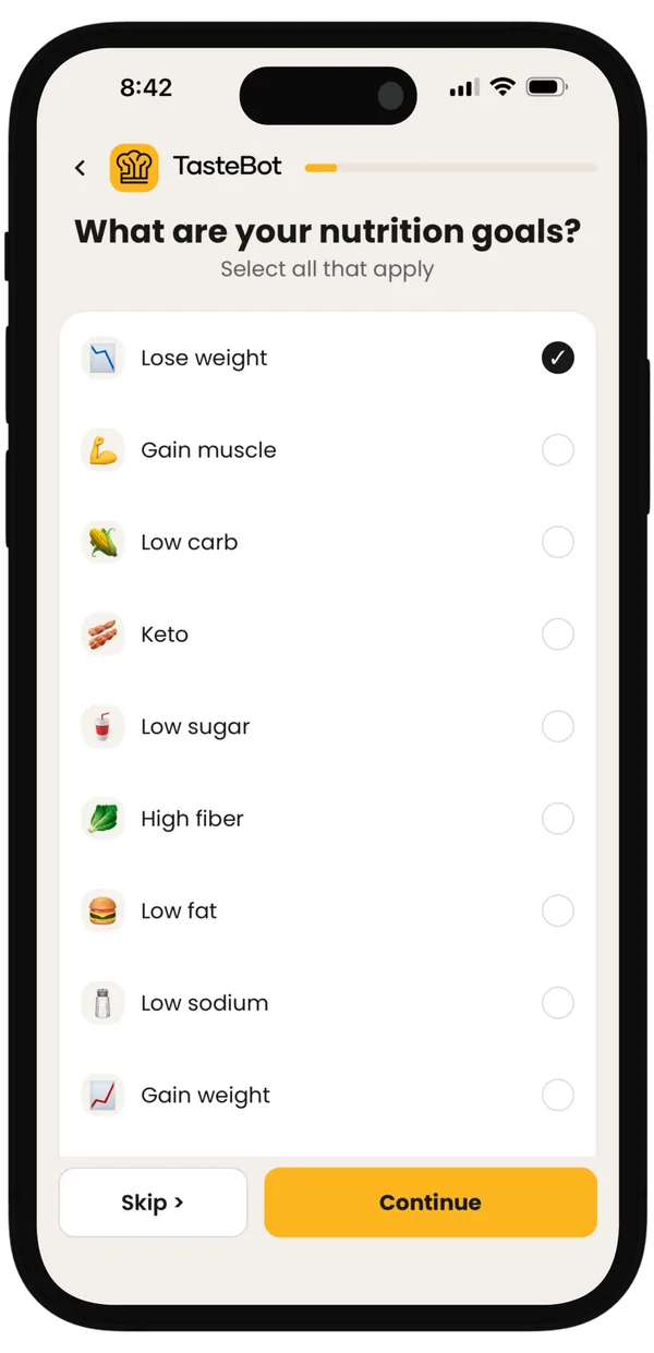 Healthy AI Recipe Generator for Your Goals screenshot