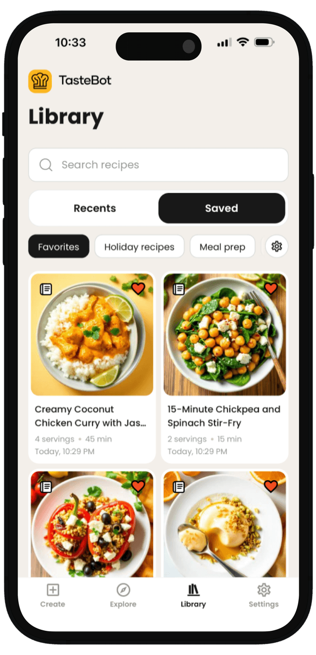 Build your recipe library