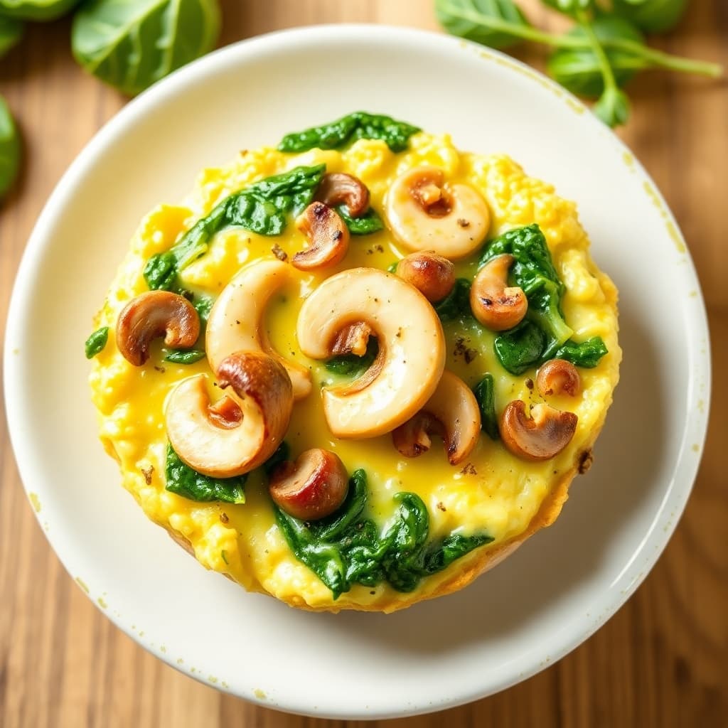 Savory Spinach & Mushroom Egg Muffins